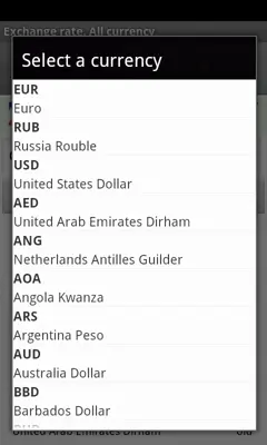 Exchange rate. All currency android App screenshot 4